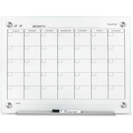 Quartet Board, 1.5X2, Glass, Calndr, Wh QRTGC2418F